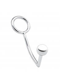 Кольцо на пенис с анальным стимулятором Stainless Steel Anal Hook   Cock Ring - BlueLine - в Сыктывкаре купить с доставкой