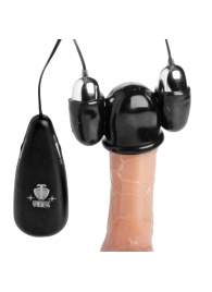 Черная стимулирующая насадка для головки полового члена Multi Speed Vibrating Penis Head Teaser - XR Brands - в Сыктывкаре купить с доставкой