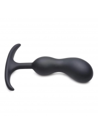 Черный массажер простаты с утяжелителями Premium Silicone Weighted Prostate Plug Medium - 16,3 см. - XR Brands - в Сыктывкаре купить с доставкой