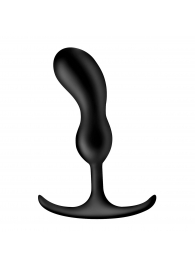 Черный массажер простаты с утяжелителями Premium Silicone Weighted Prostate Plug Medium - 16,3 см. - XR Brands - в Сыктывкаре купить с доставкой