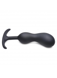 Черный массажер простаты с утяжелителями Premium Silicone Weighted Prostate Plug Large - 18,8 см. - XR Brands - в Сыктывкаре купить с доставкой
