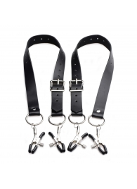 Ремни с зажимами для половых губ Spread Labia Spreader Straps with Clamps - XR Brands - купить с доставкой в Сыктывкаре