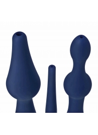 Набор из 3 универсальных насадок для анального душа Universal 3 Piece Silicone Enema Attachment Set - XR Brands - купить с доставкой в Сыктывкаре