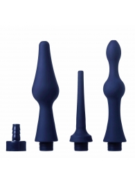 Набор из 3 универсальных насадок для анального душа Universal 3 Piece Silicone Enema Attachment Set - XR Brands - купить с доставкой в Сыктывкаре