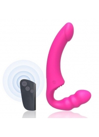 Розовый безремневой страпон Straples Strap-On Dildo - Erokay - купить с доставкой в Сыктывкаре
