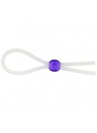 Прозрачное лассо с фиолетовой бусиной SILICONE COCK RING WITH BEAD LAVENDER - NMC - в Сыктывкаре купить с доставкой