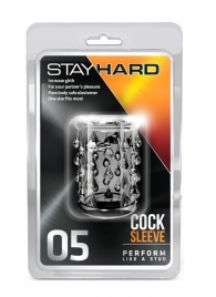 Прозрачная насадка с капельками STAY HARD COCK SLEEVE 05 CLEAR - Blush Novelties - в Сыктывкаре купить с доставкой