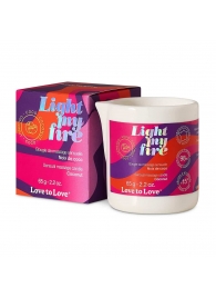 Массажная свеча Light My Fire Coconut с ароматом кокоса - 65 гр. - Love to Love - купить с доставкой в Сыктывкаре