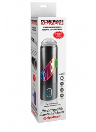 Перезаряжаемый мастурбатор-ротик Extreme Toyz Rechargeable Roto-Bator Mouth - Pipedream - в Сыктывкаре купить с доставкой