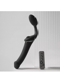 Черный безремневой вибрострапон Strap-On-Me Multi Orgasm Size XL - Strap-on-me - купить с доставкой в Сыктывкаре