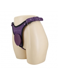 Фиолетовые трусики харнесс с платформой Caludio III - Baile - купить с доставкой в Сыктывкаре