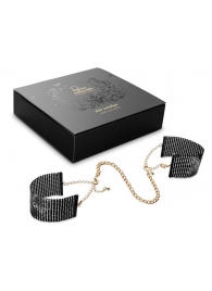 Чёрные дизайнерские наручники Desir Metallique Handcuffs Bijoux - Bijoux Indiscrets - купить с доставкой в Сыктывкаре
