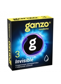 Супертонкие презервативы Ganzo Invisible - 3 шт. - Ganzo - купить с доставкой в Сыктывкаре