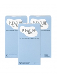 Набор из 3 упаковок ультратонких презервативов Pleasure Lab (по 12 шт.) - Pleasure Lab - купить с доставкой в Сыктывкаре