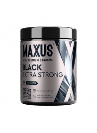 Черные утолщенные презервативы MAXUS Extra Strong с железным кейсом - 15 шт. - Maxus - купить с доставкой в Сыктывкаре