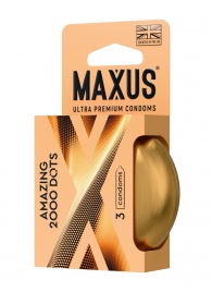 Точечные презервативы MAXUS 2000 Amazing Dots с железным кейсом - 3 шт. - Maxus - купить с доставкой в Сыктывкаре