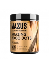 Точечные презервативы MAXUS 2000 Amazing Dots с железным кейсом - 15 шт. - Maxus - купить с доставкой в Сыктывкаре