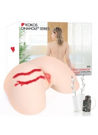 Мастурбатор-полуторс с двойным слоем материала и вибрацией Jenny Onahole Real Hips - KOKOS - в Сыктывкаре купить с доставкой