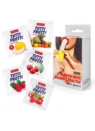 Набор из 5 саше съедобных смазок Tutti-Frutti - Биоритм - купить с доставкой в Сыктывкаре