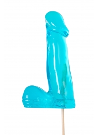 Голубой леденец в форме члена со вкусом блю кюрасао - 173 гр. - Sosuчki - купить с доставкой в Сыктывкаре