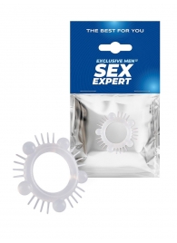 Эластичное эрекционное кольцо с шишечками и шипами - Sex Expert - в Сыктывкаре купить с доставкой