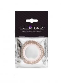 Эрекционное кольцо с бежевыми «ресничками» - Sextaz - в Сыктывкаре купить с доставкой