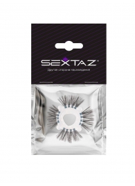 Эластичное эрекционное кольцо с черными «ресничками» - Sextaz - в Сыктывкаре купить с доставкой