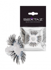 Эластичное эрекционное кольцо с черными «ресничками» - Sextaz - в Сыктывкаре купить с доставкой