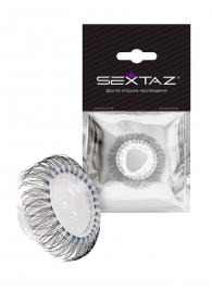 Эластичное эрекционное кольцо с длинными черными «ресничками» - Sextaz - в Сыктывкаре купить с доставкой