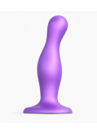 Фиолетовая насадка Strap-On-Me Dildo Plug Curvy size M - Strap-on-me - купить с доставкой в Сыктывкаре