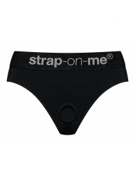 Черные трусики для насадок Heroine Lingerie Harness - size XL - Strap-on-me - купить с доставкой в Сыктывкаре