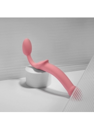 Розовый безремневой страпон Strap-on-me Semi-Realistic Bendable Strap-On size XL - Strap-on-me - купить с доставкой в Сыктывкаре