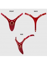 Красный пояс для фиксации насадок Strap-On-Me Leatherette Harness Fabulous - Strap-on-me - купить с доставкой в Сыктывкаре