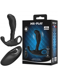 Черный изогнутый массажёр простаты с вибрацией и пультом ДУ - Baile - в Сыктывкаре купить с доставкой