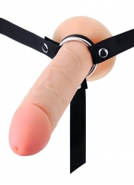 Мужской полый страпон на регулируемых ремешках - 22 см. - Sex Expert - купить с доставкой в Сыктывкаре