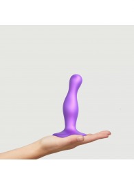 Фиолетовая насадка Strap-On-Me Dildo Plug Curvy size S - Strap-on-me - купить с доставкой в Сыктывкаре