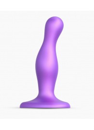Фиолетовая насадка Strap-On-Me Dildo Plug Curvy size S - Strap-on-me - купить с доставкой в Сыктывкаре