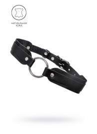 Черный кожаный чокер-ошейник со скруглёнными углами - Pecado - купить с доставкой в Сыктывкаре