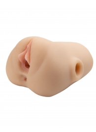 Телесный мастурбатор с вибрацией Double Pounder Vibrating Squeeze Stroker - Pipedream - в Сыктывкаре купить с доставкой