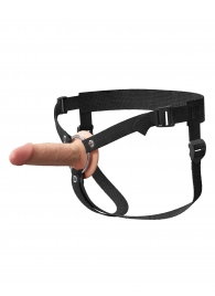 Телесный пустотелый фаллопротез 5’’ Hollow Silicone Strap-On - 14 см. - Pipedream - купить с доставкой в Сыктывкаре