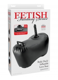 Черное надувное кресло с платформой для фиксации дилдо Body Dock Inflatable Love Seat - Pipedream - купить с доставкой в Сыктывкаре