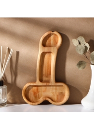 Деревянное блюдо для подачи в форме члена (25 х 16,5 х 1,7 см) - Сима-Ленд - купить с доставкой в Сыктывкаре