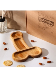 Деревянное блюдо для подачи в форме члена (25 х 16,5 х 1,7 см) - Сима-Ленд - купить с доставкой в Сыктывкаре