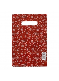 Красный подарочный новогодний пакет с вырубной ручкой (20х30 см) - Сима-Ленд - купить с доставкой в Сыктывкаре