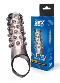 Дымчатая насадка на пенис с выпуклостями - 11 см. - Sex Expert - в Сыктывкаре купить с доставкой