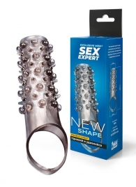 Дымчатая насадка на пенис с шипами и выпуклостями - 12 см. - Sex Expert - в Сыктывкаре купить с доставкой