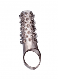 Дымчатая насадка на пенис с шипами и выпуклостями - 12 см. - Sex Expert - в Сыктывкаре купить с доставкой