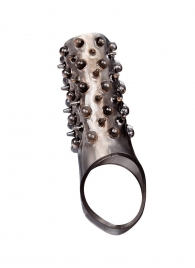 Дымчатая насадка на пенис с шипами и выпуклостями - 12,5 см. - Sex Expert - в Сыктывкаре купить с доставкой