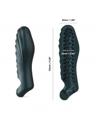 Серая силиконовая насадка на пенис с подхватом Manwan Ryzer - Manwan - в Сыктывкаре купить с доставкой