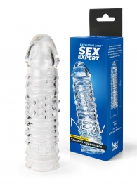 Прозрачная закрытая насадка на пенис - 17 см. - Sex Expert - в Сыктывкаре купить с доставкой